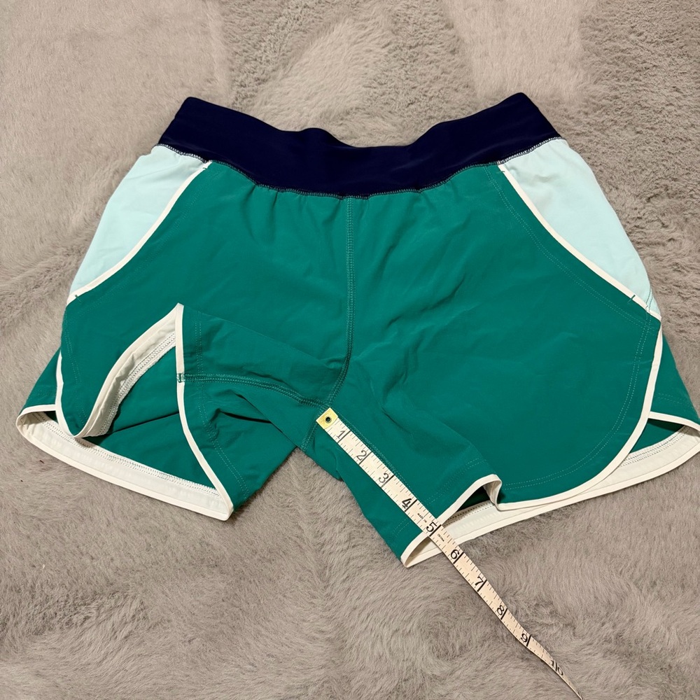 Lands' End SunShade UPF 50 5" Swim Board Shorts with Panty Size 4 Green Pockets - Picture 3 of 12